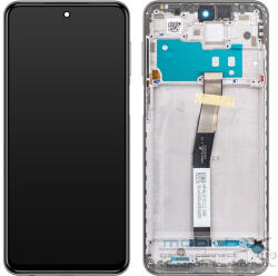 Xiaomi Redmi Note 9S kompatibilis LCD modul kerettel, OEM jellegű, fehér