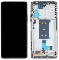  Xiaomi 11T Pro kompatibilis LCD modul kerettel, OEM jellegű, szürke, Grade R - mobil-box