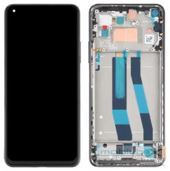 Xiaomi 11 Lite 5G kompatibilis LCD modul kerettel, OEM jellegű, fekete, Grade S+ - mobil-box