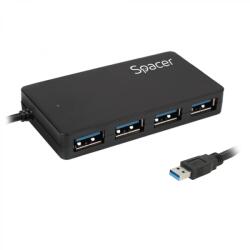 Spacer HUB extern SPACER, porturi USB: USB 3.0 x 4, conectare prin USB 3.0, cablu 15cm lungime, (incl. TV 0.8Lei), SPHB-USB-4U30-03 (SPHB-USB-4U30-03) - pc-ieftin