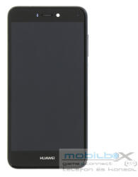 Huawei P8/P9 Lite (2017) kompatibilis LCD modul kerettel, OEM jellegű, fekete, Grade S+ - mobil-box