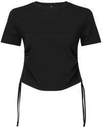 TriDri® Crop top de damă cu fronseuri laterale - Neagră | M (TR069-1000407139)
