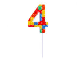 Godan Építőkocka 4-es Pick Blocks tortagyertya, számgyertya MLG412939 (MLG412939)
