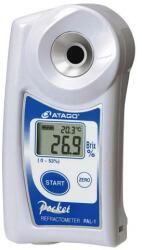 ATAGO PAL-1 digitális refraktométer Brix érték (0, 0-53％, 0, 1%) mérésére, 100 mérés rögzítése, NFC adatátvitel (3810)