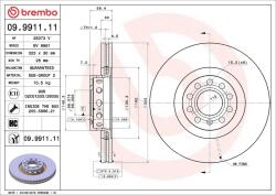 BREMBO féktárcsa BREMBO 09.9911. 11 for AUDI, VW (09.9911.11)
