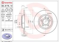 BREMBO féktárcsa BREMBO 08.9176. 11 for FORD, SEAT, VW (08.9176.11)