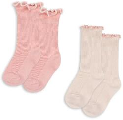 Konges Sløjd gyerek zokni RIB FRILL SOCKS 2 pár rózsaszín, KS103290 - rózsaszín 17/18