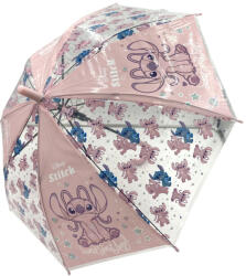Exity Kft Disney Stitch félautomata esernyő - 68cm - Rózsaszín (STI-UMB-01)