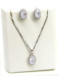 NAPSUGÁR ezüst szett (fehér-crystal) (2025060409)