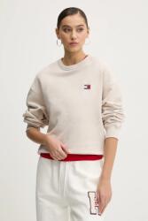 Tommy Hilfiger pamut melegítőfelső bézs, női, sima, DW0DW19408 - bézs XXS