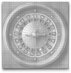  PontPöttyöző - Rulett Méret: 50x50cm, Keretezés: Kerek keret, Szín: Piros