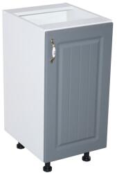 Spectral Mobila Corp inferior cu 1 usa Zebra, Alb/MDF GRI, fara blat, 40 x 82 x 50 cm