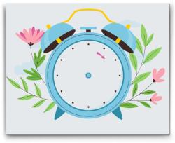  Festés számok szerint - Tavaszi ébresztőóra Méret: 30x40cm, Keretezés: Kartonlemezen