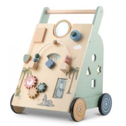 Nukido Antemergator educational din lemn cu diverse activitati, 33 x 33 x 50 cm, Nukido (EDI785700) - kidostore