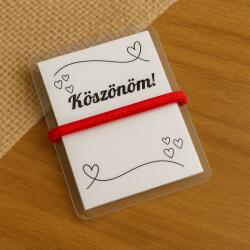 MyVanilla Köszönöm Kártya Védelmező Piros Karkötővel 3 mm - myvanilla - 1 299 Ft