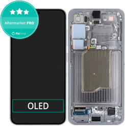 Samsung Galaxy S25 - Ecran LCD + Sticlă Tactilă + Ramă (Silver Shadow) OLED, Silver Shadow