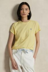 Ralph Lauren pamut póló női, sárga, 211898698 - sárga S