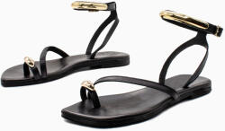 Sante Sandale De Damă Din Piele Negre 25-419-01 (25-419-01)