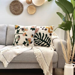 Aberto Design Stílusos párnakészlet (2 db), 43x43 cm, mustár és szürke (79602-457JYN1150)