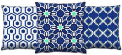 Aberto Design Puha és stílusos párnakészlet (3 részes), 43 x 43 cm | 50% pamut és 50% poliészter, mosható és vasalható, rejtett cipzár, szilikon töltet | Tökéletes otthoni dekorációhoz (84929-417GRV0166)