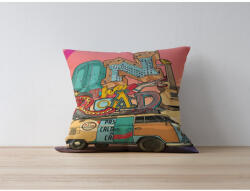 Aberto Design Stílusos párnahuzat, 43 x 43 cm, 50% poliészter és 50% pamut | Digitális nyomtatás, 30°C-on mosógépben mosható | Tökéletes otthoni dekorációhoz és kényelemhez (85245-397KRL1149)