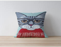 Aberto Design Stílusos párnahuzat, 43 x 43 cm, 50% poliészter és 50% pamut | Digitális nyomtatás, 30°C-on mosógépben mosható | Tökéletes otthoni dekorációhoz és kényelemhez (85234-397KRL1117)