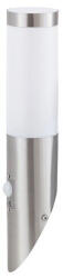 Rábalux , 8266 , Inox torch , Kültéri fali lámpa , szatin króm , IP44 , E27K , (57683-8266)