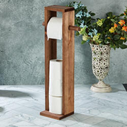 Aberto Design Természetes fából készült WC-papír tartó, 61 cm | Stílusos és funkcionális (79743-281MST2321)
