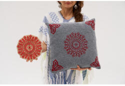 Aberto Design Kézzel készített sötétszürke zsenília párnahuzat, 50 x 50 cm | 100% puha és kényelmes | Tökéletes a modern lakberendezéshez és kényelemhez | Elegáns és stílusos design (85614-825BLC4136)