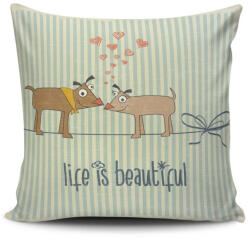 Aberto Design Stílusos párnahuzat 43x43 cm, 50% pamut/50% poliészter, mosható és vasalható, rejtett cipzárral záródó | Tökéletes otthoni dekorációhoz és kényelemhez (85156-768CLV0445)