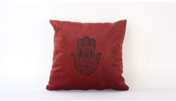 Aberto Design Kézzel készített Claret Red Velvet párna, 50 x 50 cm | 100% bársony szilikon töltettel | Luxus kényelem a lakberendezéshez és a pihenéshez (85720-849BLC3173)