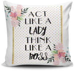 Aberto Design Stílusos párnahuzat 43x43 cm, 50% pamut/50% poliészter, mosható és vasalható, rejtett cipzárral záródó | Tökéletes otthoni dekorációhoz és kényelemhez (85168-768CLV0486)