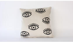 Aberto Design Kézzel készített bársonyos párnahuzat (50 x 50 cm), krémszínű | 100% Soft Velvet | Tökéletes lakberendezéshez és hangulatos lakóterekhez, elegáns érintés (85796-849BLC3267)