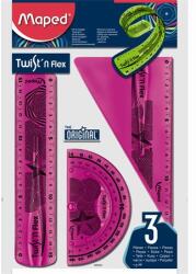 Maped Twist'n Flex Törhetetlen műanyag vonalzókészlet (3 db / csomag) (895024) (895024)