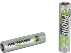 ANSMANN Mikroceruza akku AAA NiMH, 1, 2V 550 mAh, 2 db, Ansmann Dect maxE HR3, HR03, UO100557, DC2400, DC2400B4N, LR03 (5035523)