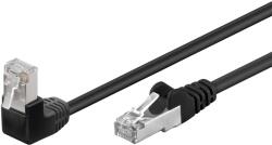 Goobay 94187 F/UTP CAT5e 90° Derékszögű Patch kábel 1m - Fekete (94187) (94187)