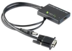 TECHLY IDATA HDMI-VGA3 video átalakító kábel Fekete (IDATA-HDMI-VGA3) (IDATA-HDMI-VGA3)