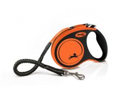flexi Xtreme M/5m Csévélő szalagos kutyapóráz - Narancssárga (803430) (803430)