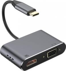 Panasonic Platinet USB Type-C to HDMI 4K 30Hz and VGA Gray (PMMA9832) (PMMA9832)