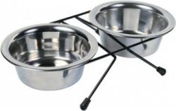 TRIXIE 24831 Fémtál Szett 2 Db-Os 0, 45 L-Es Állványos (TX-24831) (TX-24831)