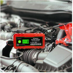 MNC Autós Akkumulátor Töltő - 230 V - 2 A/4 A - Automata