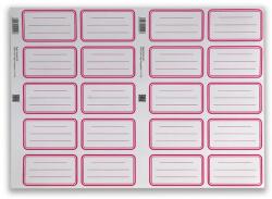 Iskola Piros keretes füzetcímke szett 20 db-os (P0019-0323-922247) - innotechshop