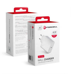 Forcell Hálózati töltőfej, adapter, Type-C port, QC4.0 45W 3A, fehér, Forcell TFK-TC-45WPD (TFK-TC-45WPD)