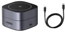UGREEN Qi Inductive charger 2in1 for iPhone, AirPods Ugreen W256, 20W (black) + USB-C to USB-C cable 1m
