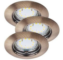 Rábalux , 1048 , Lite , Ráépíthető és Beépíthető lámpa , bronz , IP44/ IP40 , GU10 , 3000K , 3W (52978-1048)