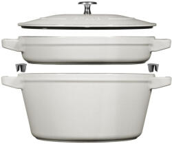 Staub öntöttvas egymásba rakható edénykészlet fehér 2 darabos (405083850)