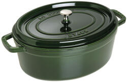 Staub öntöttvas edény | zöld | ovális 31 cm | 5, 5l (405093650)