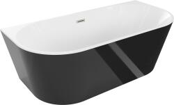 Mexen Oval 140x75 cm negru/alb/nichel (52671407575-97)