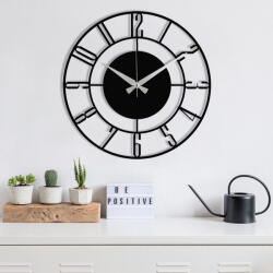 Wallity Elegáns fekete fém falióra, 48 cm | 100% fém, 1, 2 mm (79955-279ENZ1411)