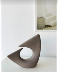 Aberto Design Elegáns Mink kerámia váza, 28 x 11, 5 x 28 cm | 100% kiváló minőségű kerámia | Tökéletes lakberendezéshez és virágdíszekhez, stílusos és tartós (85672-230TRV1380)